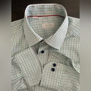 Eton - All cotton check pattern dress shirt Size 40 (15.3/4” neck) Classic fit